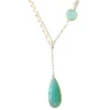 A Blonde and Her Bag women Diana Montecito Necklace in Chalcedony with Chalcedony Drop