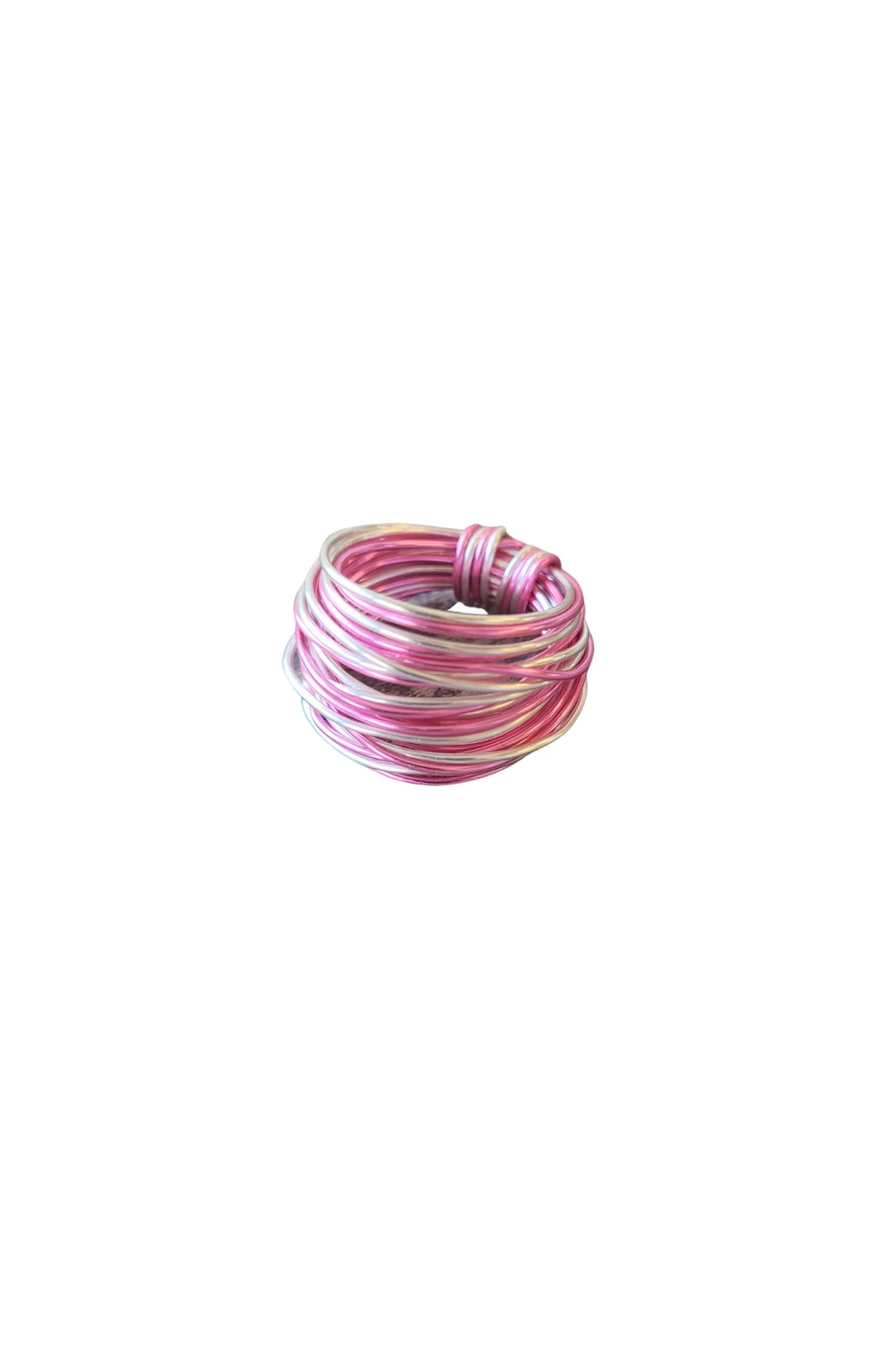 A Blonde and Her Bag women Marcia Wire Wrap Ring in Hot Pink with Silver 5 A Blonde and Her Bag women Marcia Wire Wrap Ring in Hot Pink with Silver - Image 3
