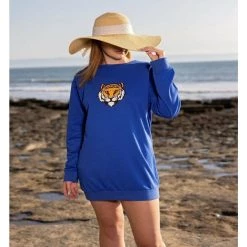 BeReal women Azure Sweatshirt Dress