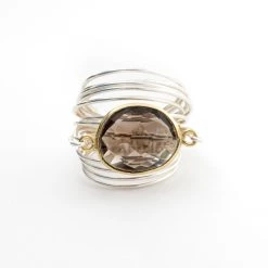 A Blonde and Her Bag women Torrey Ring in Smoky Quartz