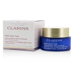 Clarins 206173 1.6 oz Multi-Active Night Targets Fine Lines Revitalizing Night Cream for Normal to Dry Skin