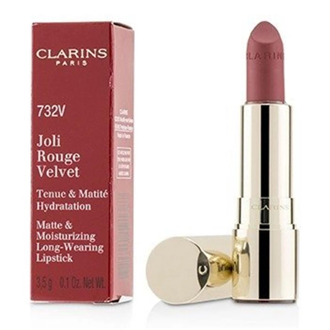 Clarins 218941 0.1 oz Joli Rouge Velvet Matte & Moisturizing Long Wearing Lipstick, No.732V Grenadine 3 Clarins 218941 0.1 oz Joli Rouge Velvet Matte & Moisturizing Long Wearing Lipstick, No.732V Grenadine