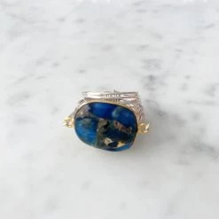 A Blonde and Her Bag women Torrey Ring in Blue Mojave Copper Turquoise