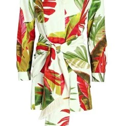 Farm Rio women Spring Forest Mini Dress in White Multi