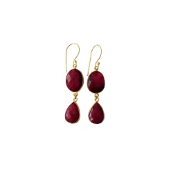A Blonde and Her Bag women Rome Earring in Ruby