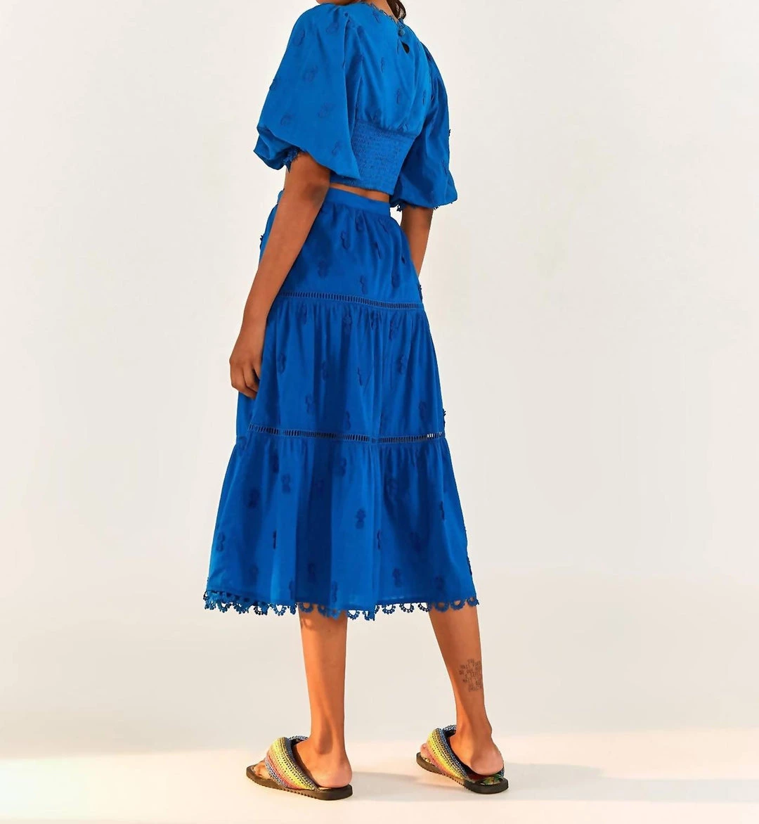 Farm Rio women 3D Pineapple Crop Top in Blue 5 Farm Rio women 3D Pineapple Crop Top in Blue - Image 3