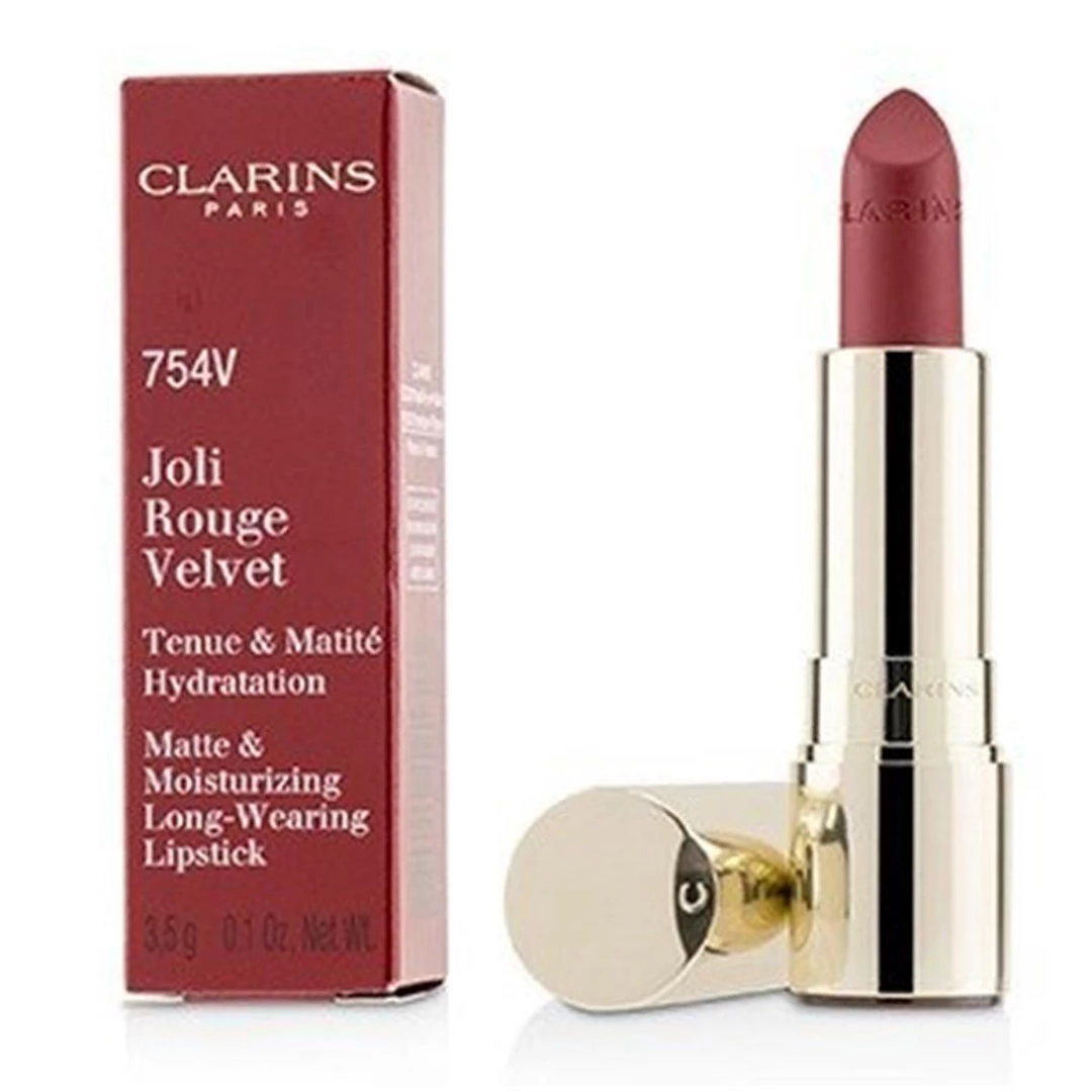 Clarins 218939 0.1 oz Joli Rouge Velvet Matte & Moisturizing Long Wearing Lipstick, No.754V Deep Red 3 Clarins 218939 0.1 oz Joli Rouge Velvet Matte & Moisturizing Long Wearing Lipstick, No.754V Deep Red