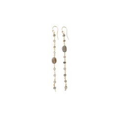 A Blonde and Her Bag women Labradorite Long Chain Earring