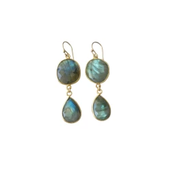 A Blonde and Her Bag women Rome Earring in Labradorite