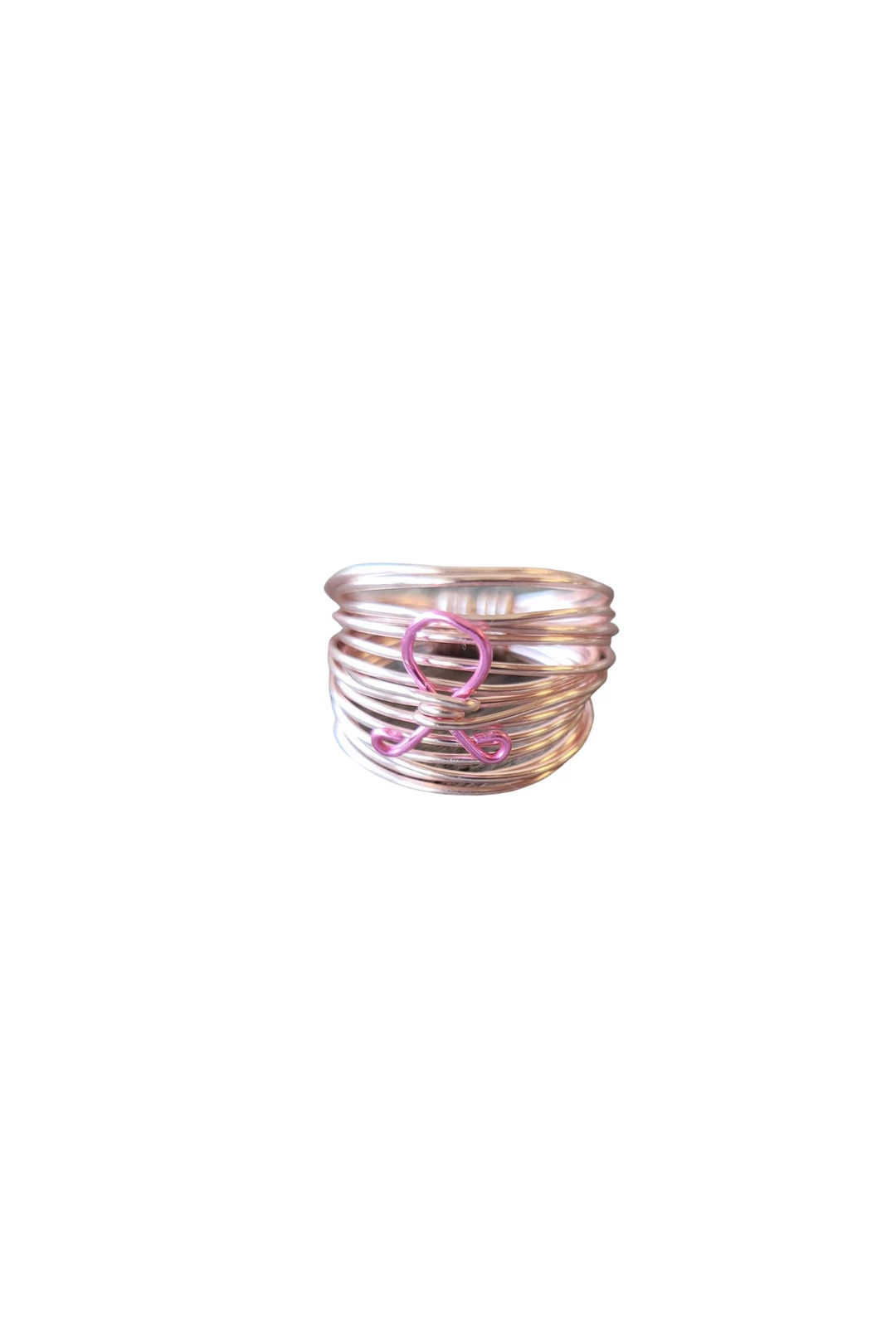 A Blonde and Her Bag women Marcia Wire Wrap Ring in Rose Gold with Breast Cancer Ribbon 3 A Blonde and Her Bag women Marcia Wire Wrap Ring in Rose Gold with Breast Cancer Ribbon
