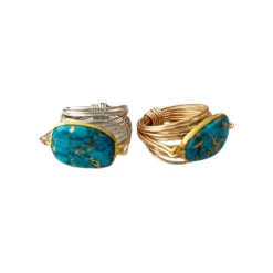 A Blonde and Her Bag women Torrey Ring in Copper Turquoise