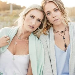 A Blonde and Her Bag women Double Diana Denmark Necklace in Sapphire with Sapphire Drop -Farm Rio Sales aa47dc4f32d14d769596f02461d5d60e 1080x