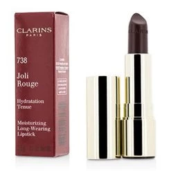Clarins 164322 0.1 oz Joli Rouge Long Wearing Moisturizing Lipstick, No. 738 Royal Plum