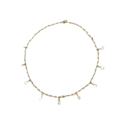 A Blonde and Her Bag women Balmy Nights Moonstone Teardrop Necklace in Gold