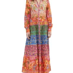 Farm Rio women Mixed Border Prints Maxi in Multi