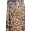 Farm Rio women Yawanawa Vanahu Navy Midi Skirt in Multi