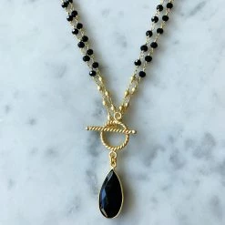 A Blonde and Her Bag women Michaela Double Lariat Necklace in Black Onyx with Black Onyx Drop 9 A Blonde and Her Bag women Michaela Double Lariat Necklace in Black Onyx with Black Onyx Drop -Farm Rio Sales d4b309c7d22940fe8cd980e15cc2db42 1080x