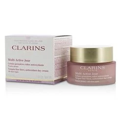 Clarins 206175 1.6 oz Multi-Active Day Targets Fine Lines Antioxidant Day Cream for All Skin Types