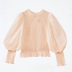 Farm Rio women Smocked Blouse in White