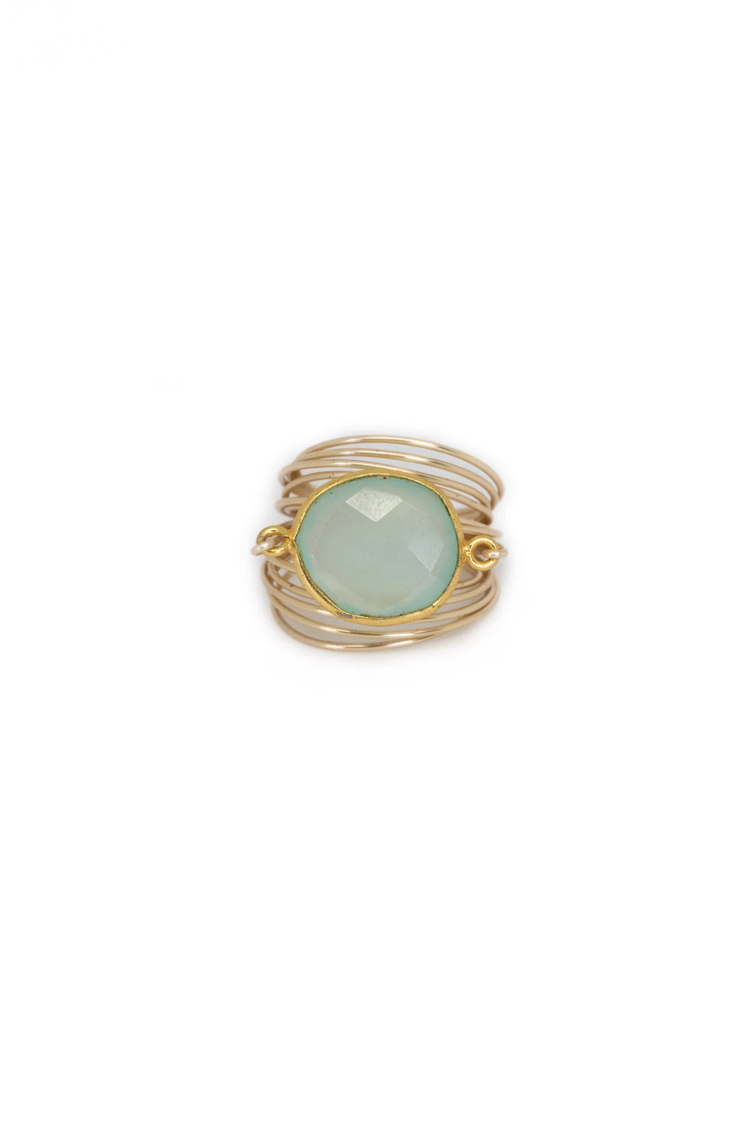 A Blonde and Her Bag women Torrey Ring in Blue Chalcedony 3 A Blonde and Her Bag women Torrey Ring in Blue Chalcedony